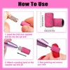 Haozher Nail Drill Bits, 135 Pcs Sanding Bands for Nail