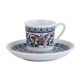 Turkish Coffee or Espresso Cup & Saucer for 6 People (12 Pcs)