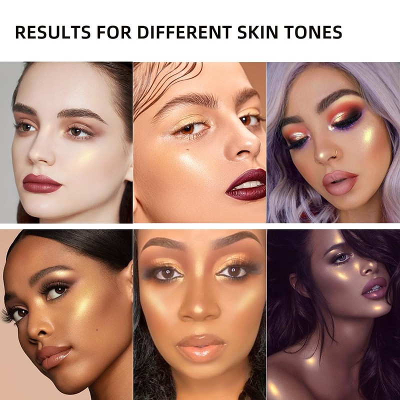 ELESSY Highlighter Makeup Palette,Highlighter Palette Long Lasting Face illuminator Makeup