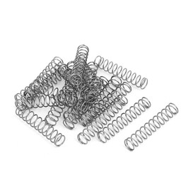 sourcing map Pack of 20 304 Stainless Steel Compression Spring Coil Spring Silver Tone 0.6 mm x 7 mm x 35 mm