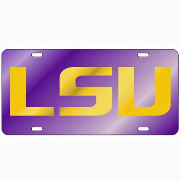 Craftique LSU Tigers Purple Laser Cut License Plate