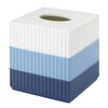IZOD Bathroom Accessories Clubhouse Collection, Tissue Box Cover, Blue