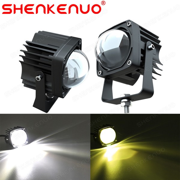 SHENKENUO 2X Yellow White 2in LED Work Light Cube Pods