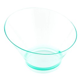 7 Ounce Plastic Serving Bowls, 100 Round Disposable Bowls - Disposable, Small, Seagreen Plastic Angled Bowls, Recyclable, For Soups, Appetizers, Or Desserts - Restaurantware