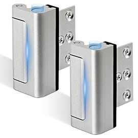 Steinwhale Home Security Door Reinforcement Lock 2Pack, Childproof Safety Door Lock Latch Inside Stopper, Add High Security to Prevent Home Unauthorized Entry, Aluminum Construction Finish