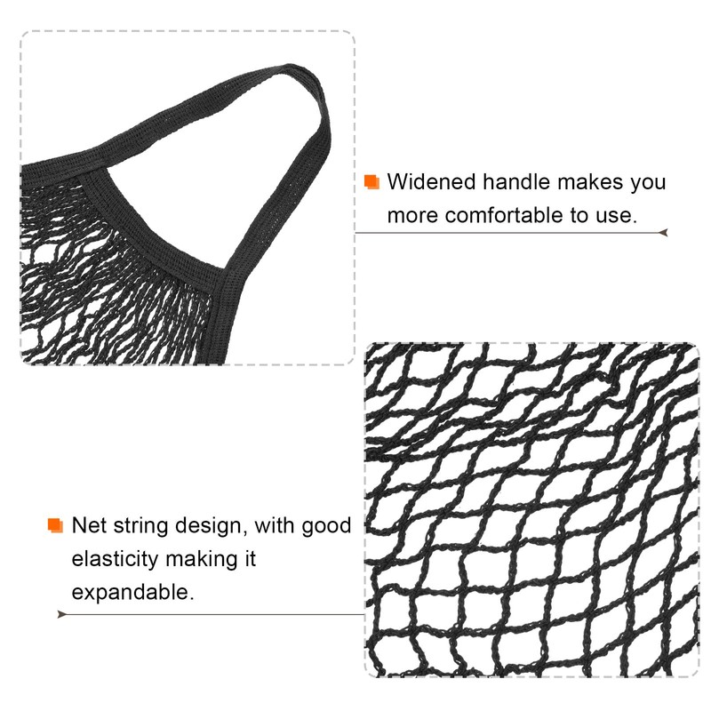 MECCANIXITY Cotton Mesh Bag, 15x13.8" Reusable Washable Mesh Net String