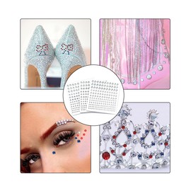 5 Sheets Self Adhesive Pearl Stickers, Flat Back Pearls Sticker, 4 Size Self Adhesive Rhinestone Gem Stickers for DIY Crafts Craft Card Decorations Nail Art Beauty Makeup (White)