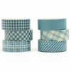 YUBBAEX 6 Rolls Checkered Masking Tape Set Grid Stripe Dots
