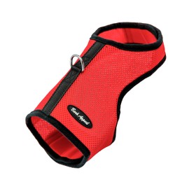 Bark Appeal Red Wrap N Go Dog Harness for Small-Medium Pets – Soft Solid Mesh Vest Harness for Dogs & Puppies – Easy Buckle-Free Design for a Comfortable Fit – Small
