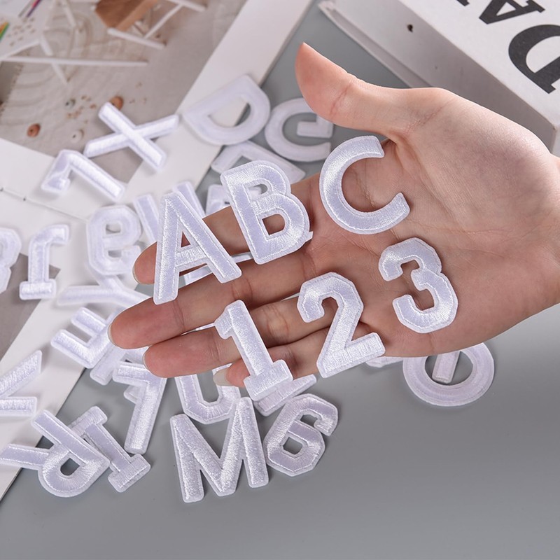 72Pcs Iron On Letters and numbersIron On Letter Patches A-Z,Numbers