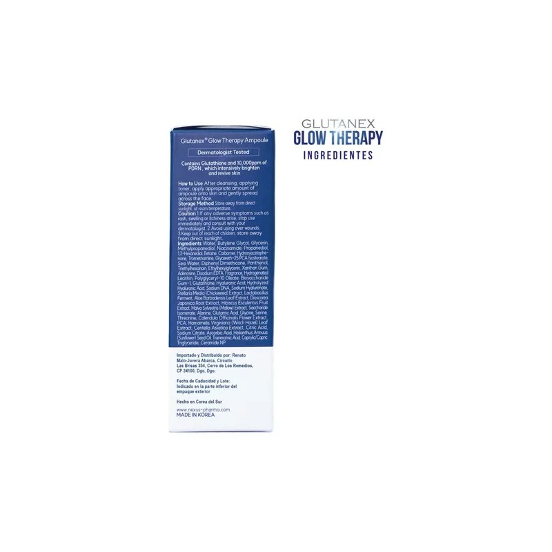 Glutanex Glow Therapy Ampoule Serum Hidraclarante Antioxidan