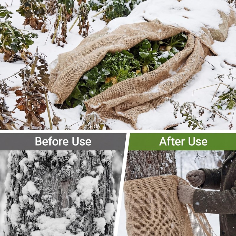 GliCraft 15 ft Long Jute Erosion Control Blanket, Soil Saver