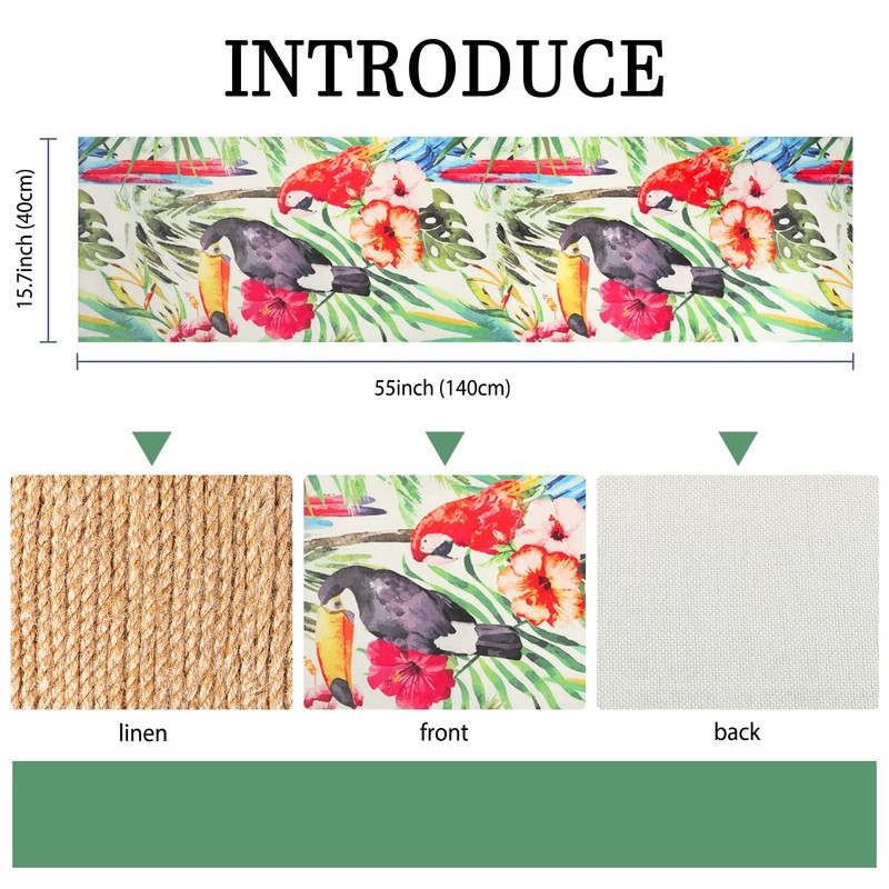 Table Runner Spring Modern Living Room Table Runner Pink Flowers