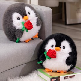 champracer 20 cm Penguin Cuddly Toy, Cute, Penguin Soft Toy, Plush Toy, Stuffed Toy for Cuddling & Playing, Cuddly Toy Penguin Plush Toy for Girls (20 cm, Black)