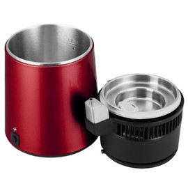 GarveeHome 4L Stainless Steel Water Distiller, 1.1 Gallon Countertop Water Purifier That Reduces TDS, Distilled Water Machine with Glass Container, Ideal for Home, Office, Lab, and Aquarium Use Red