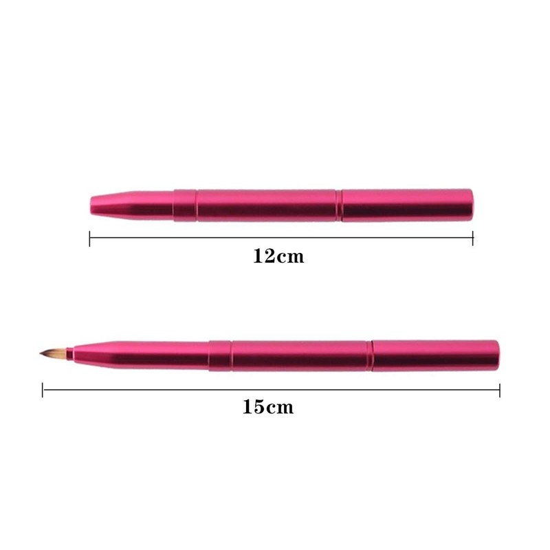 2 Pcs Retractable Lip Brushes Portable Dual End Lipstick Brush