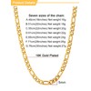 U7 Classic Figaro Chain for Men and Women Stainless Steel