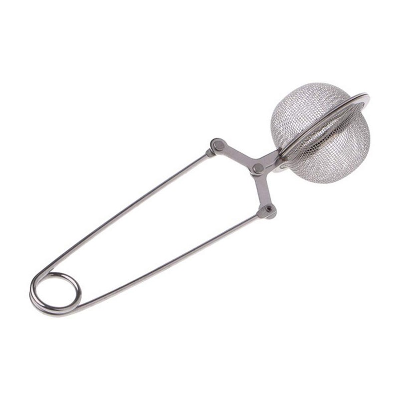 SUNTRADE Handle Stainless Steel Mesh Snap Ball Loose Leaf Tea