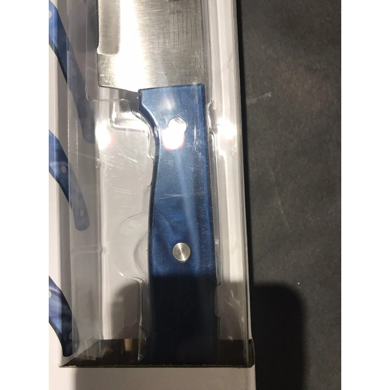 Sabatier 5 piece Cutlery set Ergonomic design Blue handles Stainless