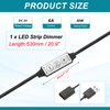 sourcing map LED Strip Dimmer, DC 5V 6A Brightness Adjustable