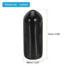 PATIKIL Air Brush Bottles Caps, 60pcs Air Brush Jar Caps Rubber Covers Spout for Air Brush Bottles, Black