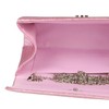 Girly Handbags Sparkly Plain Clutch Bag, pink