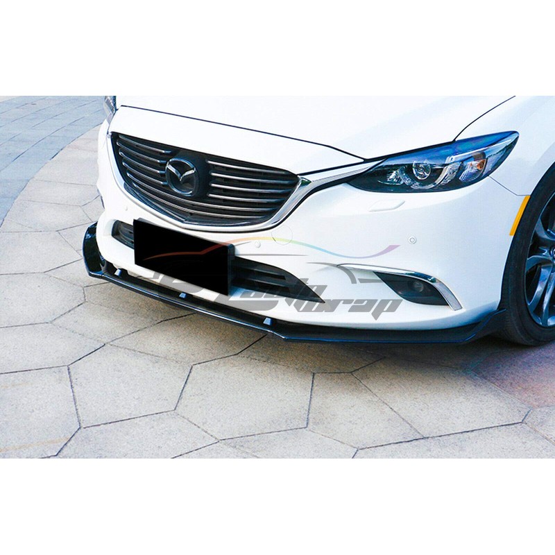 EZAUTO WRAP 3PCS Gloss Black Front Bumper Lip Body Kit