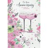 For both of you on your Anniversary card. Champagne glasses.