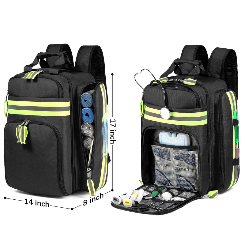 Gatycallaty First Aid Backpack - Medical Evacuation Bag - Red