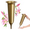 Kadax Plastic cemetery vase, weatherproof, frost-proof flower vase with spike,