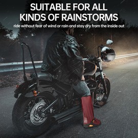 Waterproof Shoe Covers Rain Boot Shoe Cover Reusable & Foldable Shoe Cover for Rain With Non-Slip,Reflector Men and Women (Red, L)