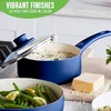 GreenLife Soft Grip 1QT and 2QT Saucepan Set, Healthy Ceramic