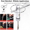 Taicols Ratcheting T-Handle Tap Holder Wrench Set, 2 Pcs Adjustable