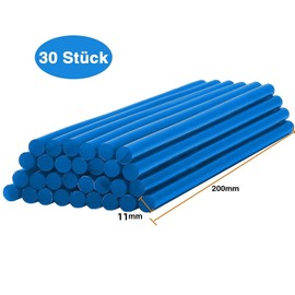 EKKJNQ Hot Glue Sticks, Pack of 30 Colourful Hot Glue Sticks, DIY Craft Glue Sticks, 7 x 200, 11 x 200 mm for Hot Glue Gun (Navy Blue 11 mm)