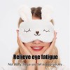 2 Stück Augenmaske Schlafmaske,Kinder,Sleeping Mask,3D Süße Hase Plüsch Schlafbrille Augenbinde,Mädchen,zum