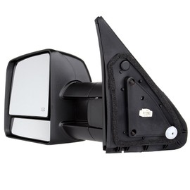 SELEAD Towing Mirror 2007-2017 for Toyota for Tundra Tow Mirror with Power Adjusted Heated Turn Signal Light Black Housing 1 Pc LH Side