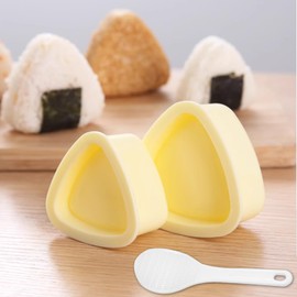 DIMVKA Onigiri Mold, 2 Pack Rice Ball Mold, Triangle Sushi Maker Press (Large & Small), Non Stick Sushi Rice Making Kit