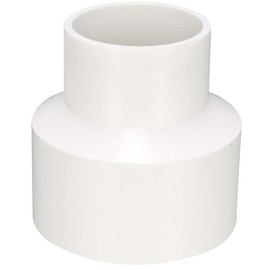 TOP-VIGOR 1Pcs PVC DWV Reducing Coupling, 75mm x 50mm Socket Pipe Fitting Adapter Connector, Duct Reducer Pipe Fitting for Water Supplies Build, White