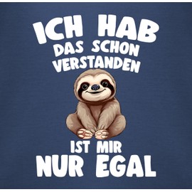 Shirtracer - Baby Bodysuit Boy Girl - Ich hab das schon verstanden ist mir nur egal I Funny Saying Sloth, 1 Navy Blue