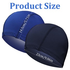 DWFEYOI Pack of 2 Swimming Caps for Children Adults Comfort Fabric Swimming Cap Bath Cap for Girls Boys Women Men Super Elastic No Pull Hair Swimming Caps