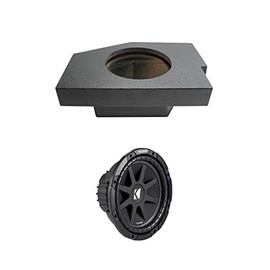 Compatible with 2002-2015 Dodge Ram Quad/Crew Truck Kicker Comp C10 Single 10" Rhino Coated Sub Box Enclosure - Final 4 Ohm