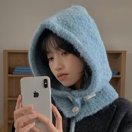 Warm Knitted Hood Balaclava Lei Feng Hat for Ear Protection One Size/Black 3ea