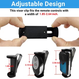 QSDIYRF Garage Door Opener Clip for Visor Garage Door Opener Holder Garage Remote Clip Adjustable 47-67 mm/1.85-2.64 inch Black Car Visor Clips, Pack of 2pcs