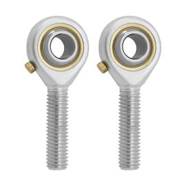 SG Store 2pcs M8x1.25 Spherical Rod End Bearing Rose Joint POS8 Left Hand Male Thread Connector Self-lubricated Joint Bearing with Jam Nuts