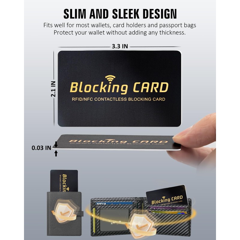 Schembo RFID Blocking Card,Contactless NFC Debit Credit Card Passport Protector,