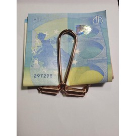 BLUSUPERSHOP Rose Gold Spring Spring Money Clip for Bathroom Handmade Unisex Wet Brass, Wet Brass