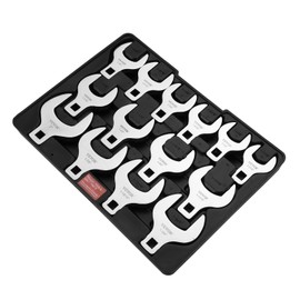 VEVOR Crowfoot Wrench Set, 1/2" Drive 14-Piece SAE (1-1/16" - 2") Crows Foot Wrench Set with Storage Tray, 40CR Material with Laser Etched Sizing, for Mechanical Maintenance and Repairs