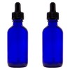 GreenHealth 2oz Cobalt Blue Glass Dropper Bottles – Pack of