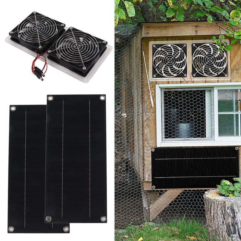 Solar Panel Fan Kit Waterproof Portable Environment Friendly Solar Exhaust