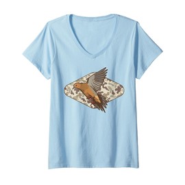 Womens Dove Hunting Old Camo Hunter Camouflage Men Dad Grandpa Gift V-Neck T-Shirt